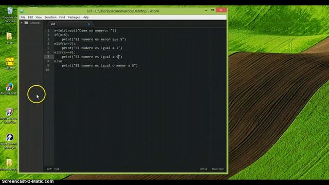 uso de 'elif ' en python смотреть онлайн