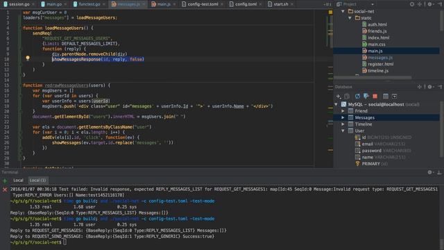 Writing "social network" in go lang, part 8, writing tests and messenger смотреть онлайн