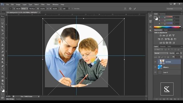 How to create a Cd or Dvd label design using Adobe Photoshop CS6 смотреть онлайн