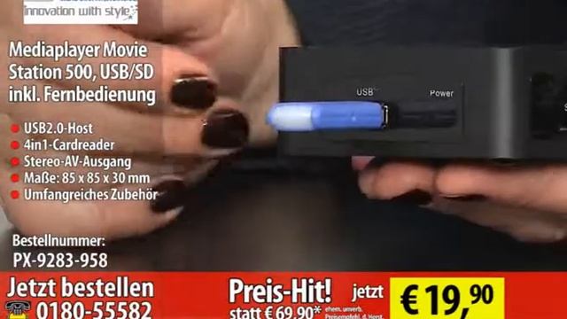 MSI Mediaplayer Movie Station 500, USB/SD inkl. Fernbedienung смотреть онлайн