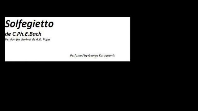 George Karagounis Solfegietto clarinet solo смотреть онлайн