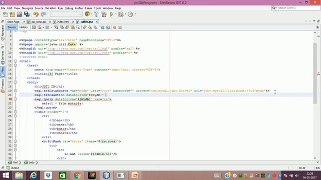 JSTL DataBase смотреть онлайн