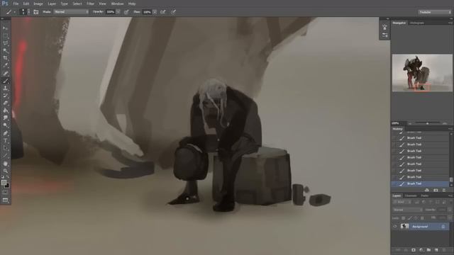 Speedpaint - Paint A Giant Mech In Photoshop Using A Single Layer