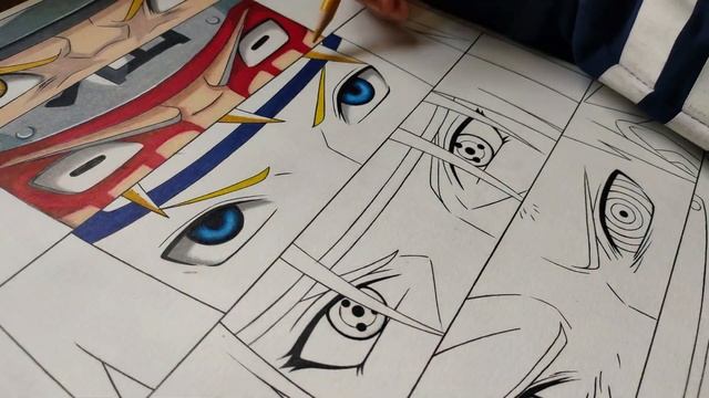 Drawing Naruto's 6 legendary characters? Original sold (U.S.A) #anime #art #drawing #manga #artist смотреть онлайн