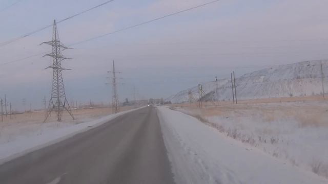 Дорога Старый Сибай-Сибай из окна автобуса