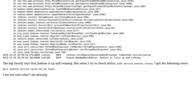 Unit jenkins.service could not be found смотреть онлайн