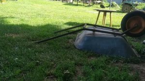 ремонт садовой тачки,замена рамы