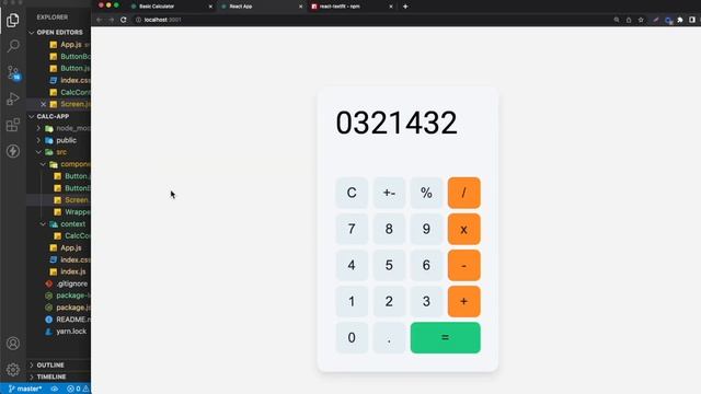 Build a Calculator App in React JS смотреть онлайн