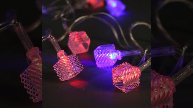 Гирлянда "Нить" 5 м с насадками "Кубики тающие" - свечение мульти смотреть онлайн