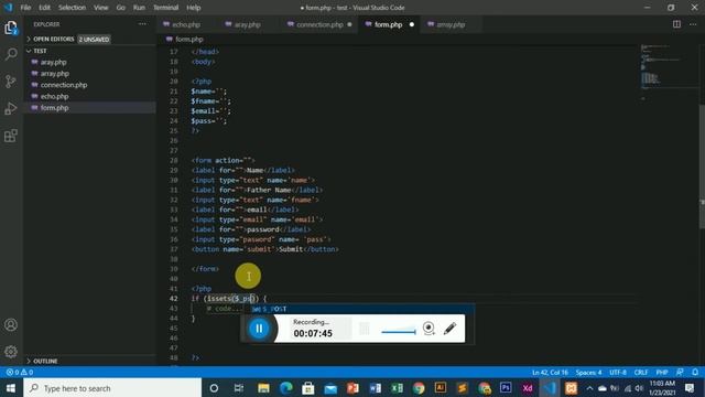 PHP tutorial # 4 |How to Insert data into database with PHP MySQL | Creative Technical Solution смотреть онлайн