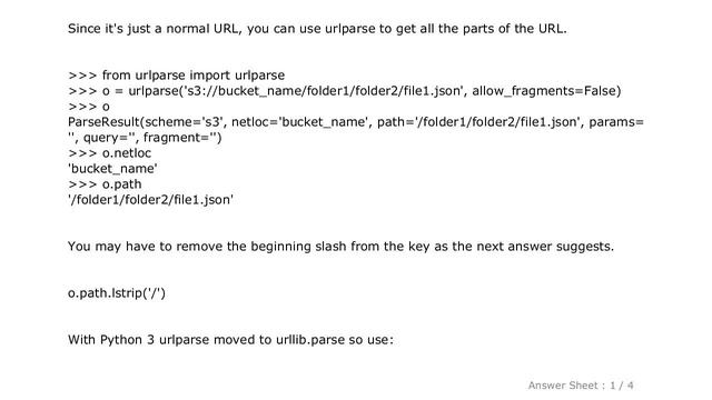 PYTHON : s3 urls - get bucket name and path смотреть онлайн