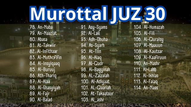 MUROTTAL JUZ 30 MERDU #quran #quranrecitation #islam #islamic