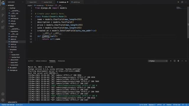DJANGO Admin Interface, Register Product MODEL And ADD Products And Display In HOME смотреть онлайн