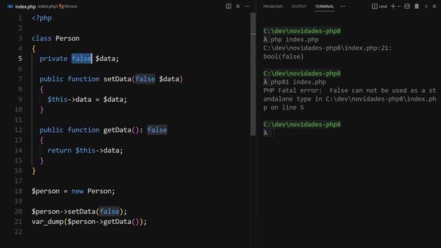 Novidades do php 8.2 | Agora o PHP aceita os tipos true, false e null смотреть онлайн