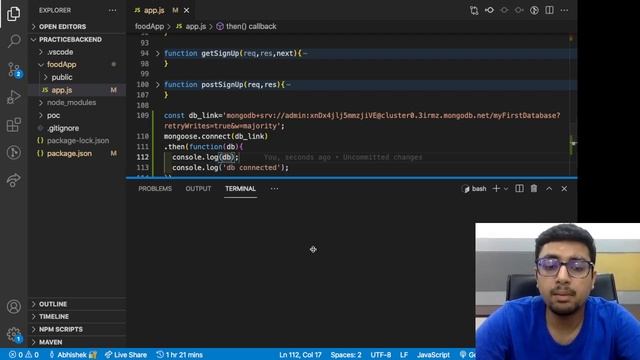 Setting up MongoDB and mongoose | Creating Schema | Learn backend development in Hindi смотреть онлайн