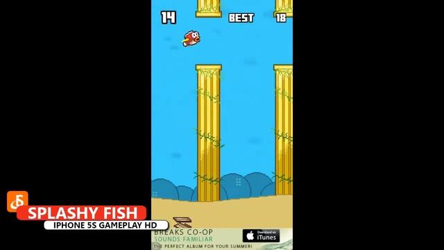 Lets Play: Splashy Fish The Adventure of A Flappy Tiny Bird Fish iOS Gameplay! смотреть онлайн
