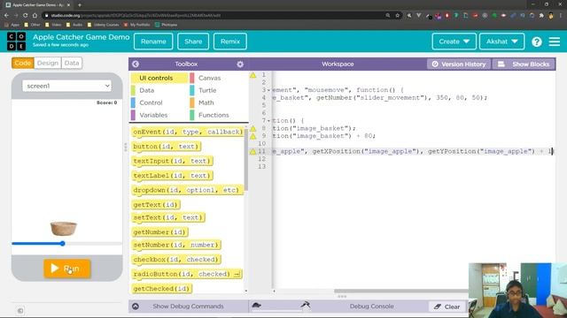 How to create an apple catcher game in app lab смотреть онлайн
