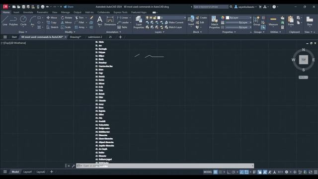 AutoCAD 2024 tutorial for beginners || 60 most used commands in AutoCAD || AutoCAD shortcuts (2024) смотреть онлайн