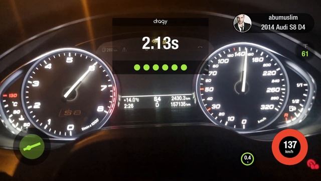 Audi S8 100-200 acceleration custom stage 2 on E30 смотреть онлайн
