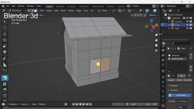 Как из кубика сделать быстро домик в Blender 3d смотреть онлайн
