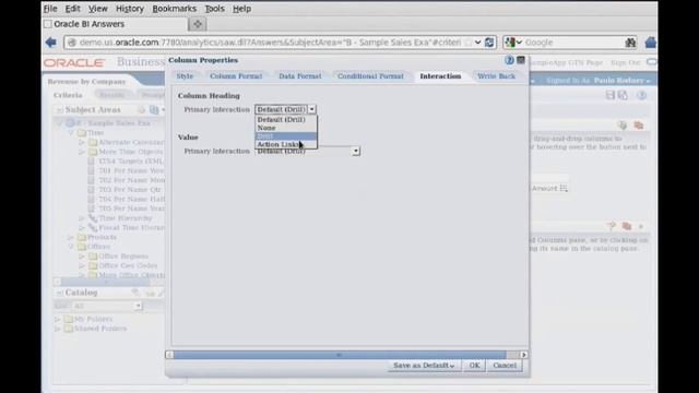 Action Links in OBIEE explained смотреть онлайн