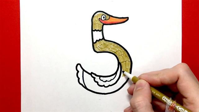 Рисунки из цифр в виде животных | How to Draw Cute Numbers in The Form of Animals Cartoon Style смотреть онлайн