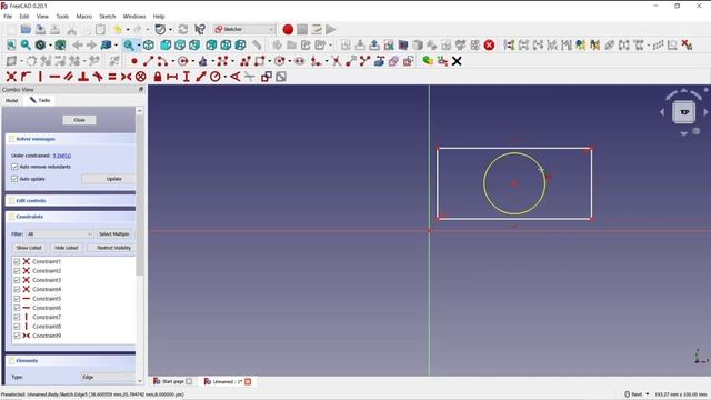 FreeCAD How To Center Sketch