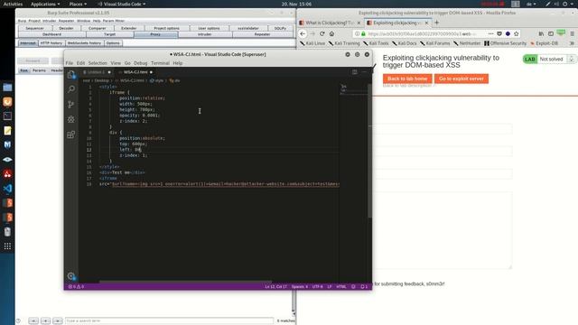 Exploiting clickjacking vulnerability to trigger DOM based XSS (Video solution) смотреть онлайн