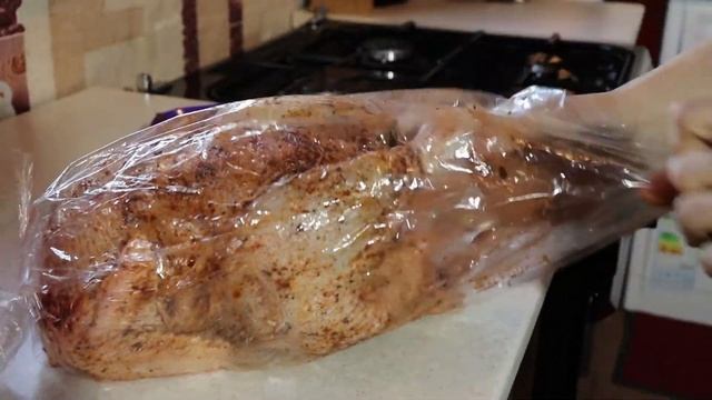 Курица в рукаве в духовке