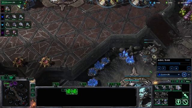 StarCraft II 2v2 medivac drop+cannon+warp in army+void ray смотреть онлайн