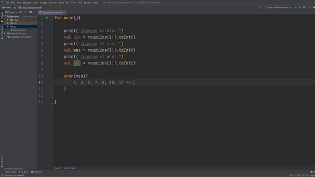 23. Ejercicios en Kotlin | Condicionales | Hallar cuantos días faltan para terminar el mes смотреть онлайн
