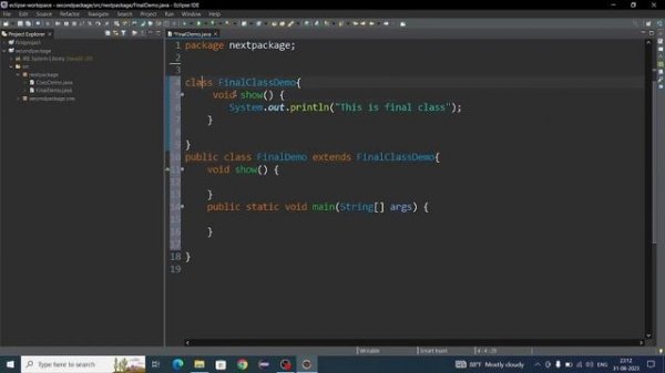 final classes in Java