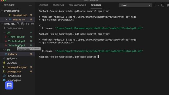 NodeJS - Crear PDFs MUY FÁCIL con html-pdf - Básico, Multipágina, Diferentes formatos y + смотреть онлайн