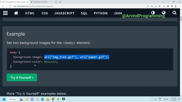 CSS Background Image@arvindprogramming смотреть онлайн