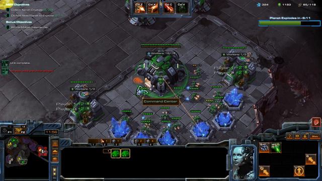 StarCraft 2 Co-Op The Vermillion Problem Swann (Goliath Only) lvl 1000 Brutal смотреть онлайн