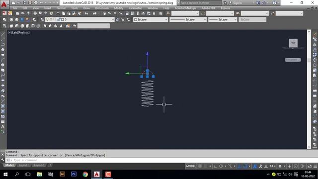 Making realistic Tension spring in AutoCAD 3D I AutoCAD 3D #cadskillz #autocad3d смотреть онлайн