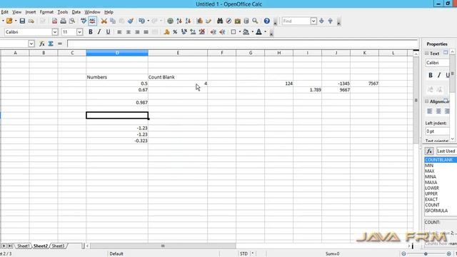Apache OpenOffice Calc Tutorial - countblank Function | Apache OpenOffice 4 Calc смотреть онлайн