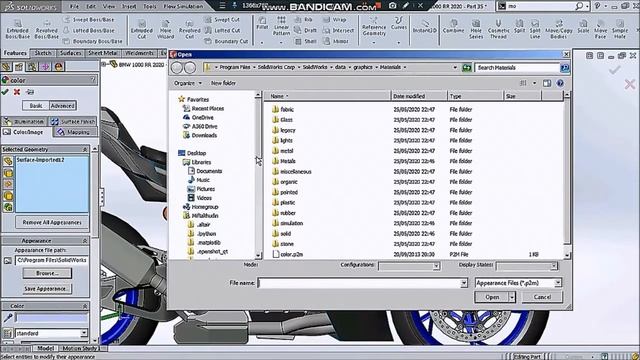 Decal appearance BMW S1000 RR using solidworks - Part 35 смотреть онлайн
