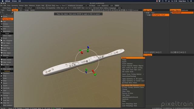 Bonus - Toothbrush - 01_02 Baking Normal Maps In 3D Coat