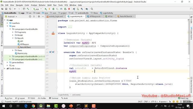 Kursus Online Kotlin #15 - Lanjutan Koding Login смотреть онлайн