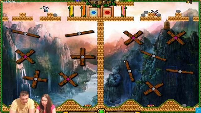 ПРИКЛЮЧЕНИЯ ОГОНЬ И ВОДА на двоих КИТАЙСКИЕ ПАНДЫ прохождение игры Игровой мультик 2 серия смотреть онлайн