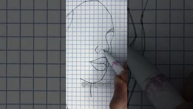Как нарисовать Инстасамку по клеточкам, по точкам смотреть онлайн