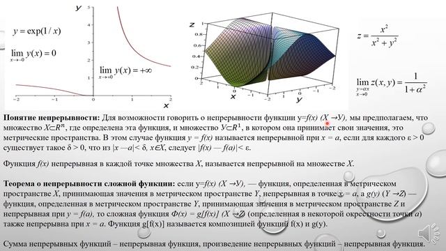 Математика I, Функции нескольких переменных. Частные производные 1-го порядка. Н. А. Хохлов смотреть онлайн