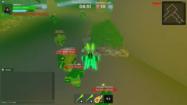 ROBLOX | Rumble Quest | Jungle Temple | Expert | Hardcore | Warrior Walkthrough смотреть онлайн