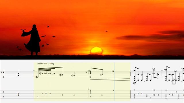 ~Rakujitsu (Setting Sun) - Naruto Shippuuden~ Fingerstyle Guitar Tab смотреть онлайн