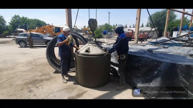 Наше производство железобетонных колец. Город Алматы