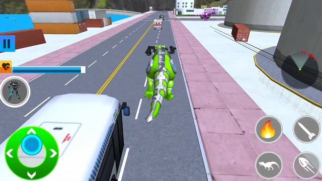 Dino Robot Car Game Dinosaur Robot Transform hero Android Gameplay #12 смотреть онлайн