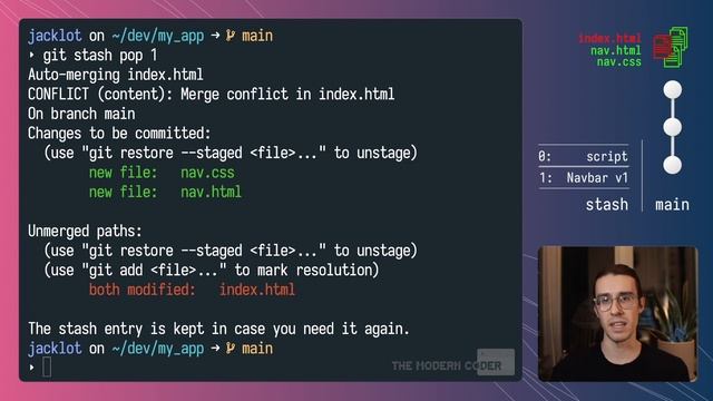 Resolve Git Stash Merge Conflicts смотреть онлайн