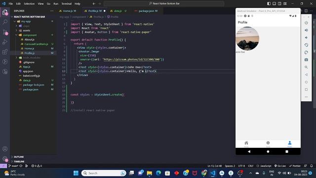 react native profile ui , react native profile screen ui , смотреть онлайн