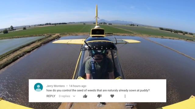 G164 Ag Cat Planting Rice in California: GoPro Footage! смотреть онлайн